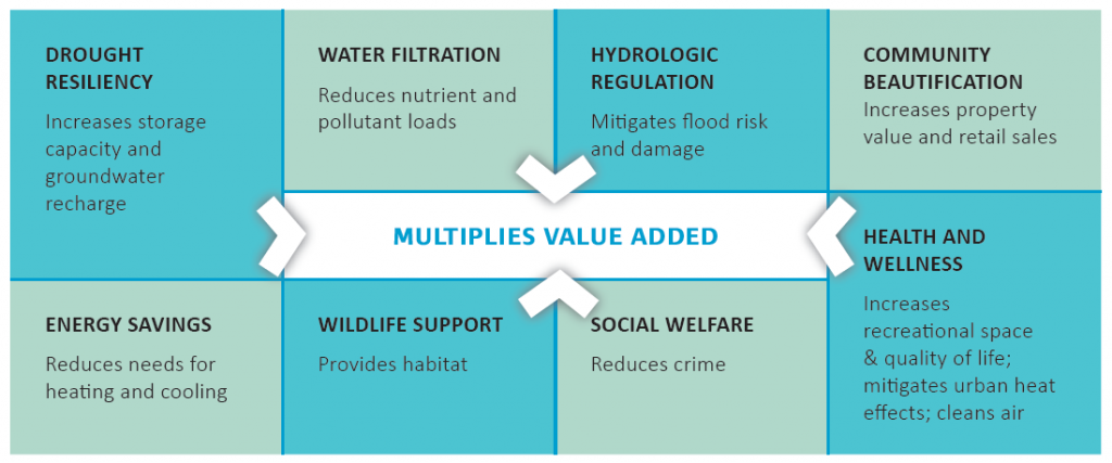 Figure 4: Benefits of green infrastructure and natural assets